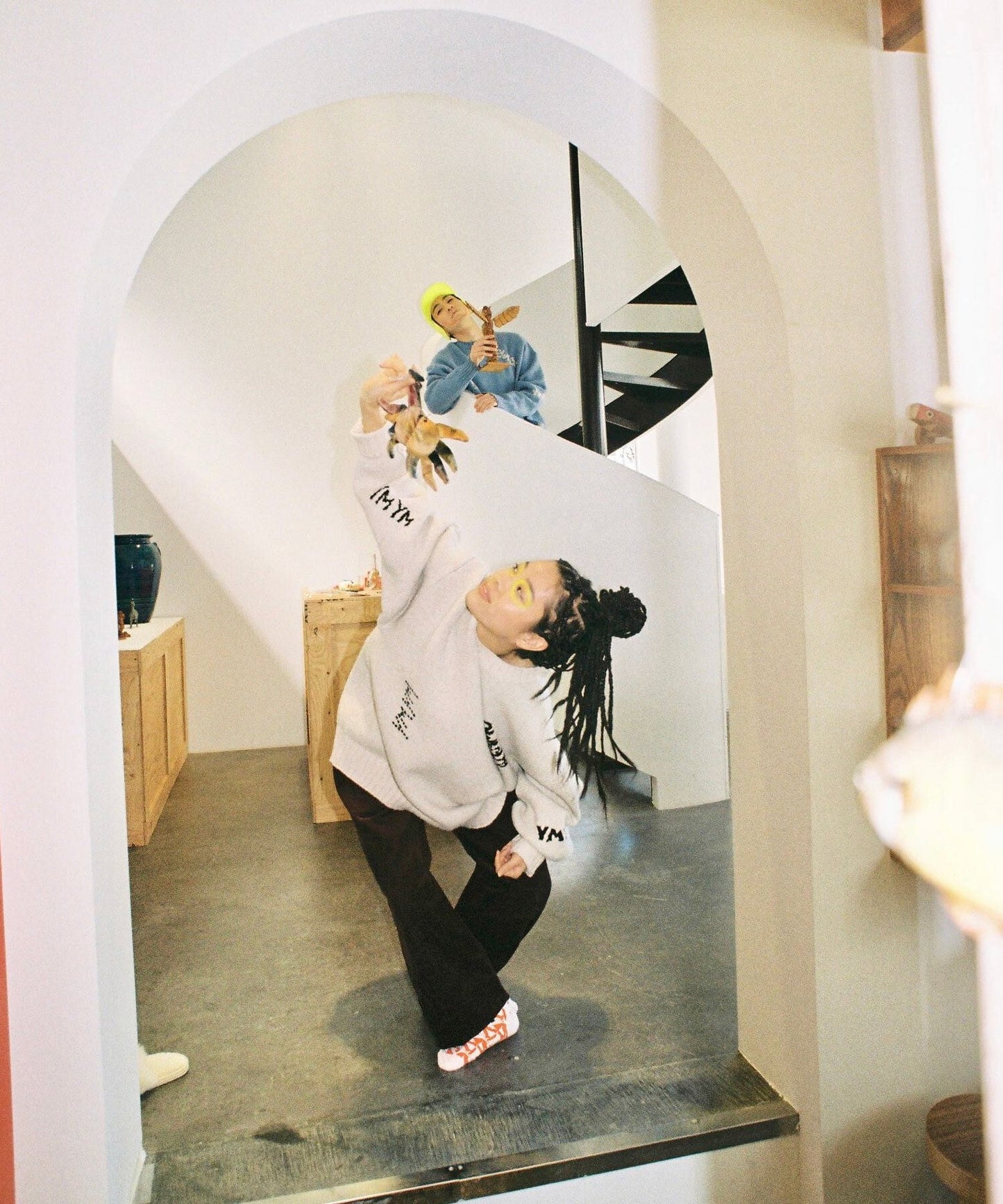 YM-018|YMYM Graffiti Loose Knit