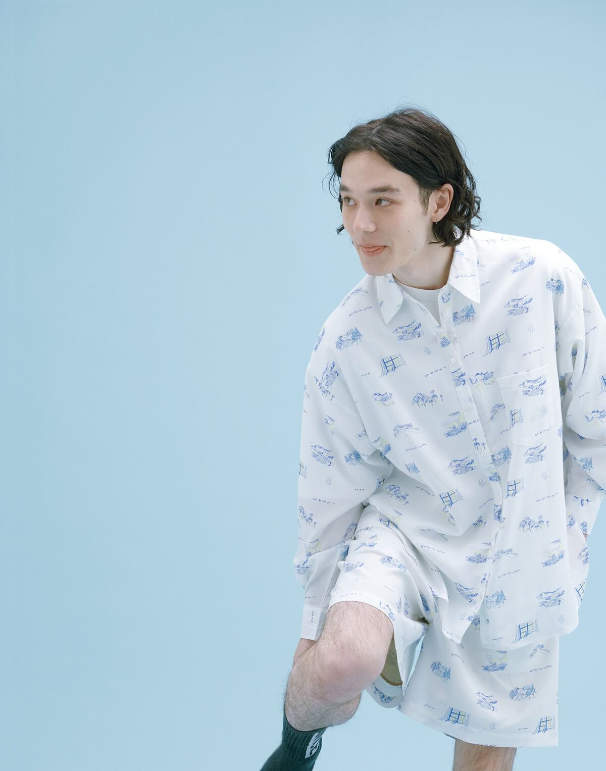 YM-018S "SOMEWHERE" PAINT SHIRT JACKET