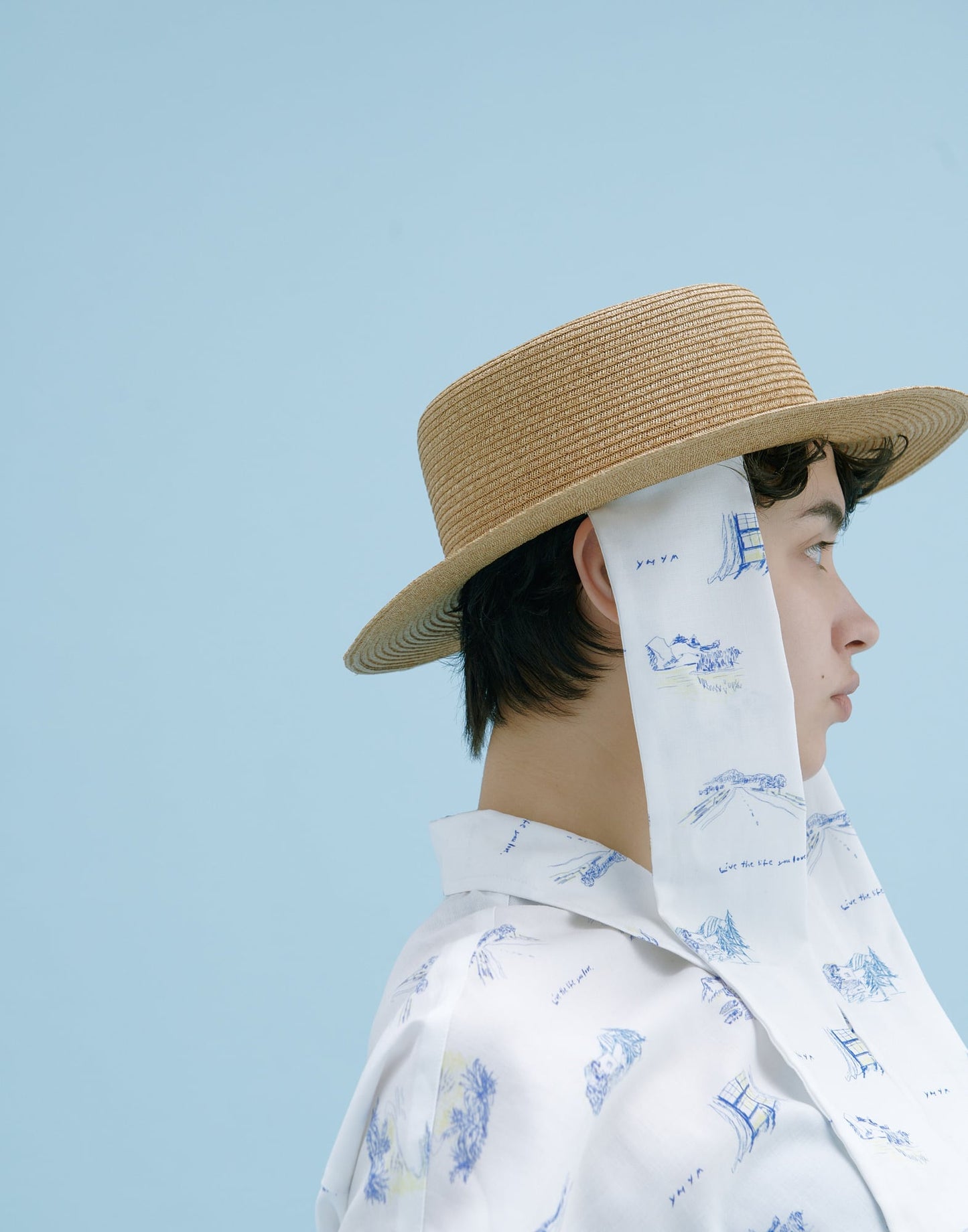 YM-030 “SOMEWHERE” PAINT STRAW HAT