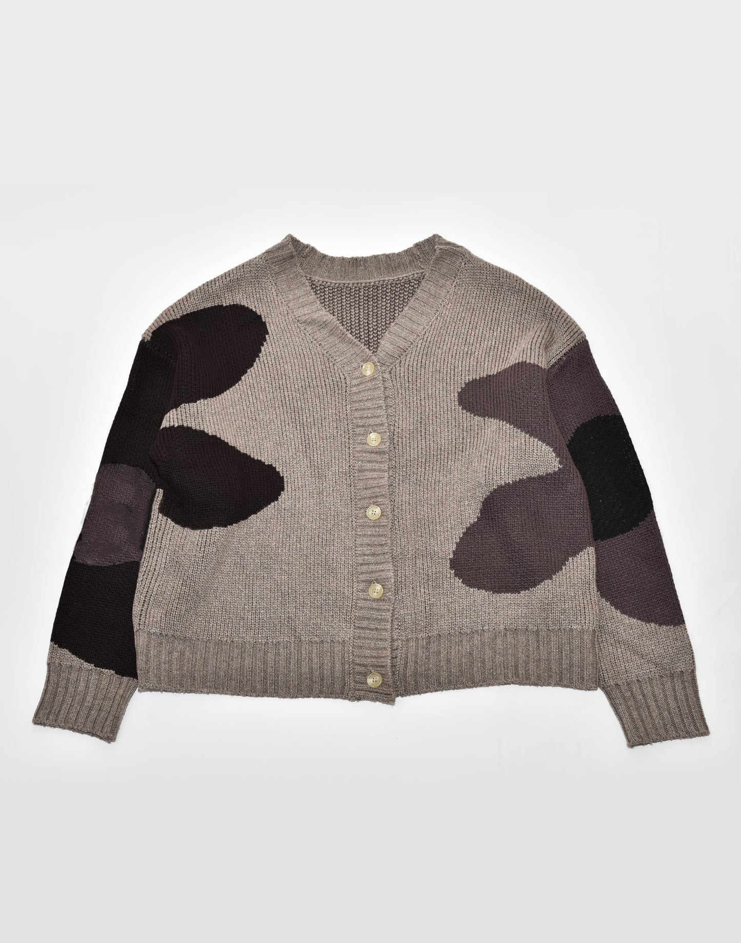 YM-028 “DOUBLE FLOWER” PAINT CARDIGAN