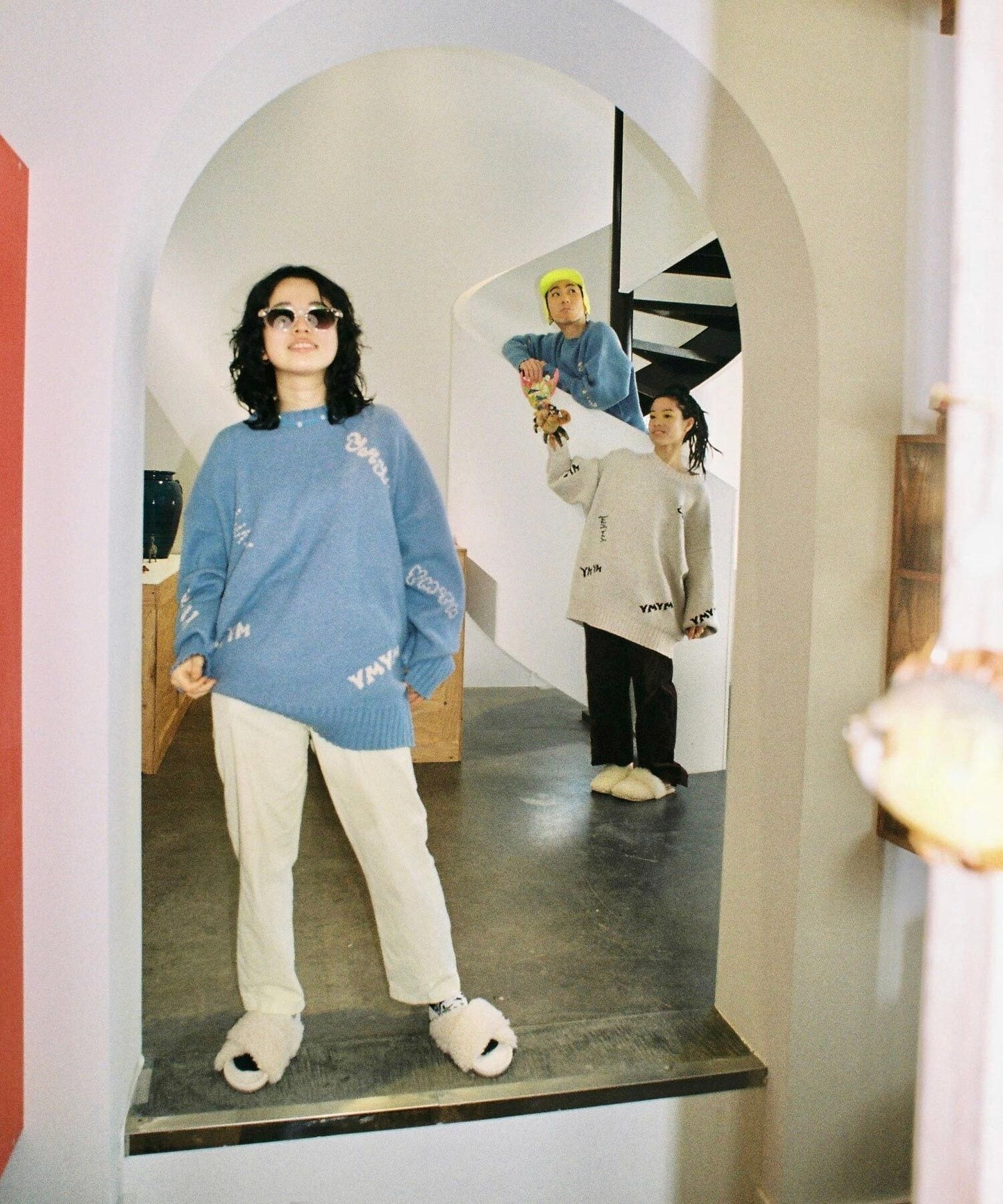 YM-018|YMYM Graffiti Loose Knit