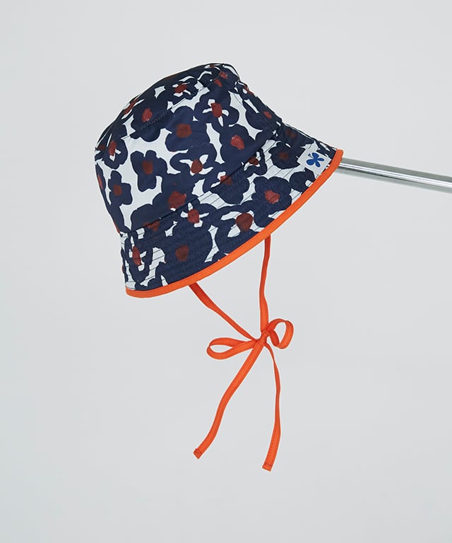 CH-05 “BLACK FLOWERS” PRINT BUCKET HAT