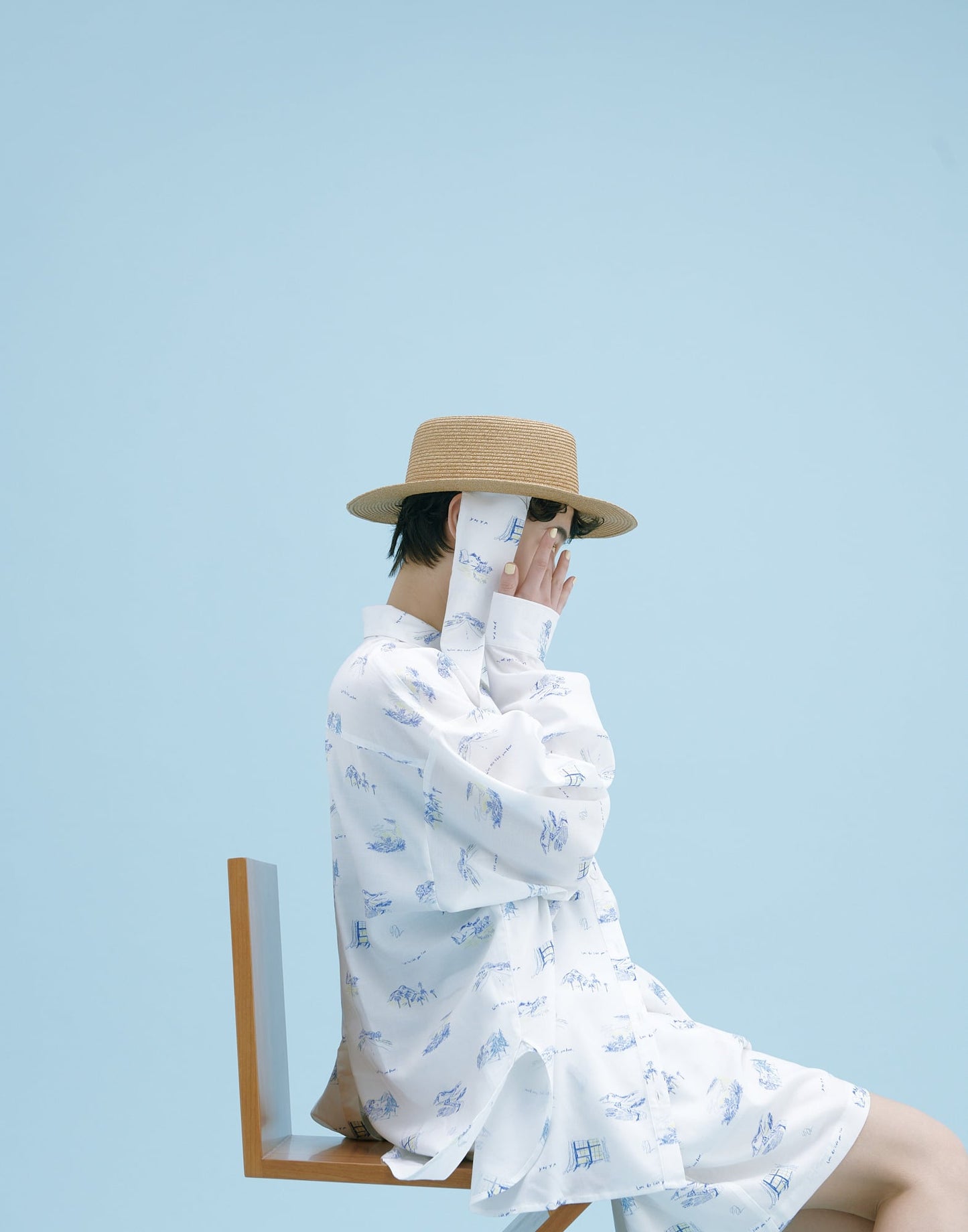 YM-030 “SOMEWHERE” PAINT STRAW HAT