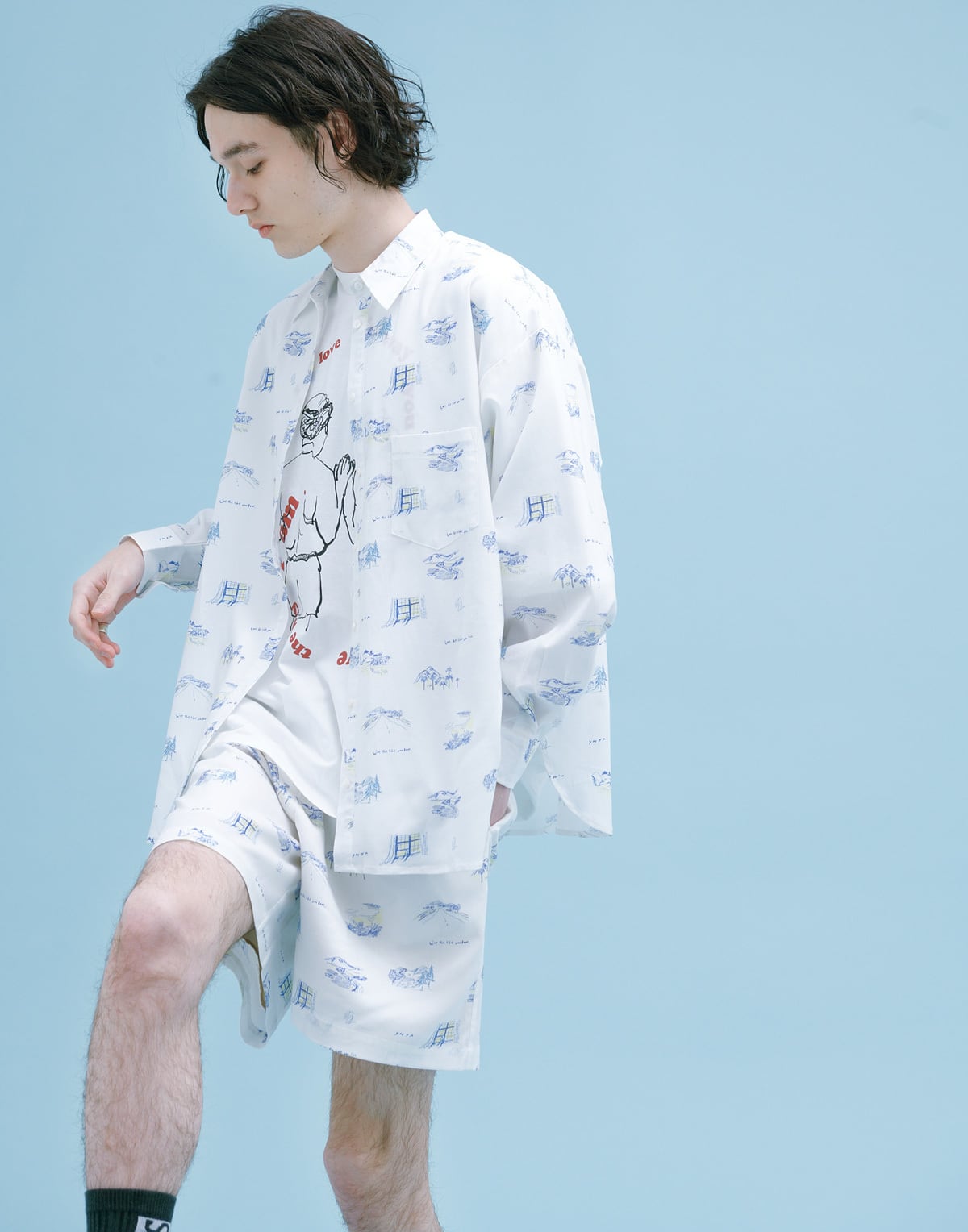 YM-018S "SOMEWHERE" PAINT SHIRT JACKET