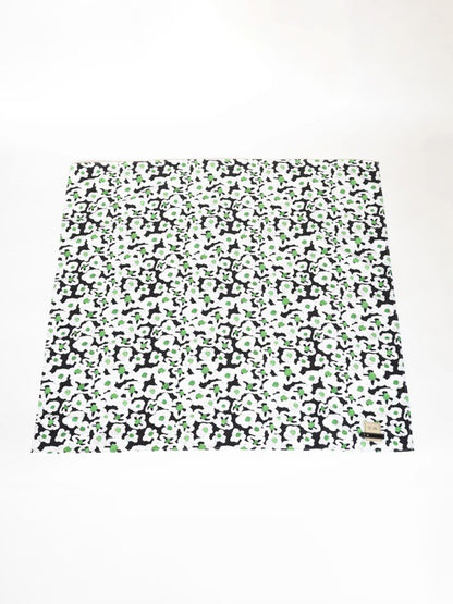 YM-032BF BLACK FLOWERS” PRINT SCARF