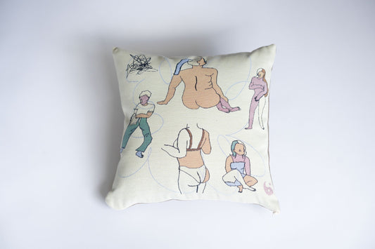 YM-031 “LOVELY PEOPLE” PAINT CUSHION　White