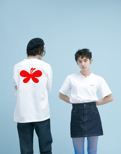 YM-025B Back Print Butterfly T-shirt